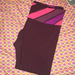 Maroon Crop Lululemon leggings